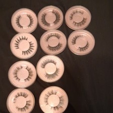 Lot of 10 Black Strip False Eyelashes Full Vo...