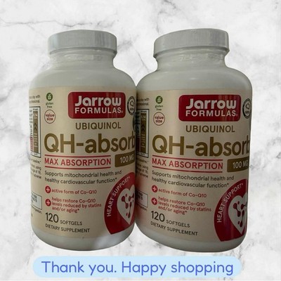 FOR 2 Jarrow Formulas Ubiquinol QH-absorb Max Absorption Softgels 100 MG 120ct