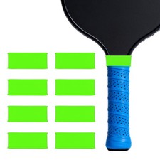 8Pack Pickleball Paddle Grip Bands, Silicone Rings for Racket, Grass Green