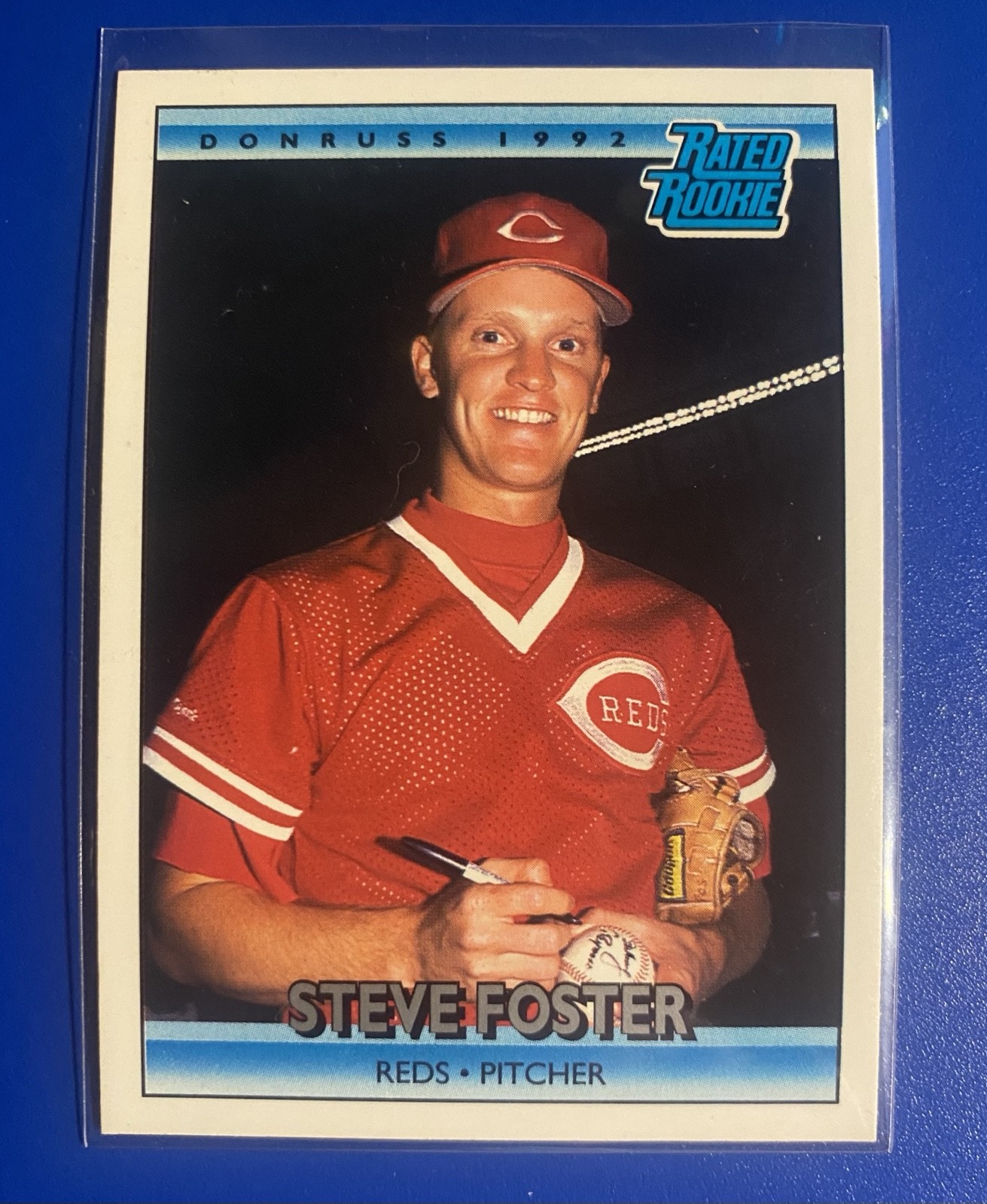 1992 Donruss - Rated Rookie Steve Foster #420 (RC) - Cincinnati Reds 