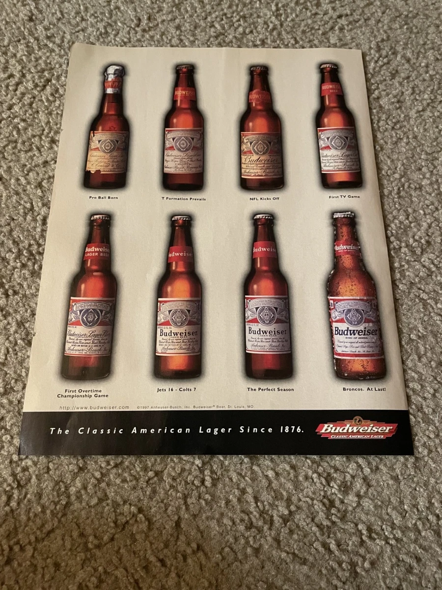 Preços baixos em Pôster Vintage Budweiser em Propaganda Impressa