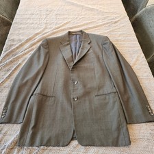 Hickey Freeman Madison Blazer Loro Piana Super 130s Wool Grey 42 Reg K104