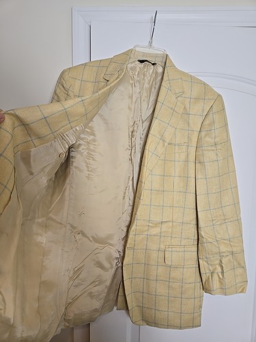 Brooks Brothers Sport Coat Men's 41 R Windowpane Plaid linen silk - Picture 20 of 22