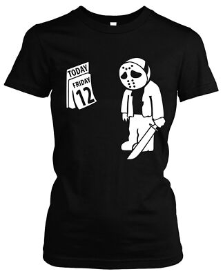Friday 12 Damen Girlie T-Shirt | Fun Jason Horror Freddy Psycho Freitag 13
