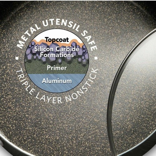 Tramontina, Poêle à frire antiadhésive 5,5 litres sauté profonde cuisinière jumbo | Sarcelle foncée - Photo 14/41