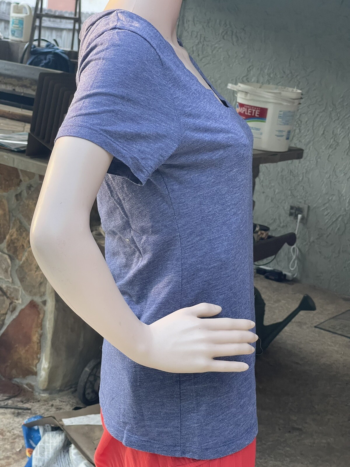 Ladies M Vintage V Neck Old Navy Vintage Blue Short Sleeve T Shirt eBay