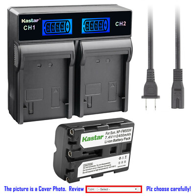 Kastar Battery LCD Rapid Charger for Sony NP-FM500H & Viltrox DC-50 DC50 Camera