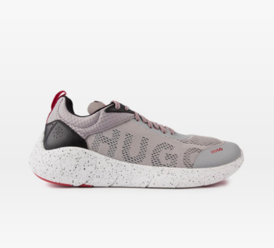 HUGO Herren Sportschuhe Grau Freizeit Turnschuhe mit Logo - Wayne Runn Größe 11