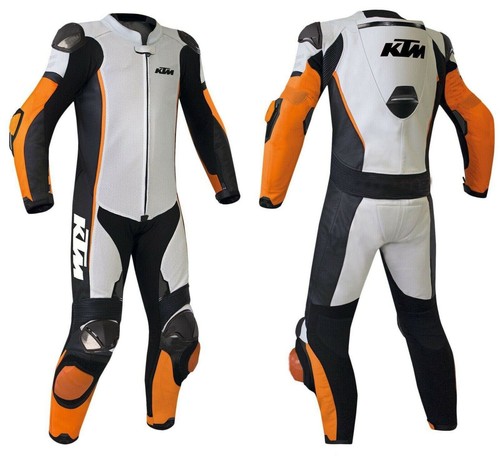 Combinaison De Moto En Cuir KTM - Taille 5XL - Protection CE Niveau 1 - Veste + Pantalon Connectables - Neuf