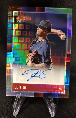 2022 Panini Donruss Optic - Luis Gil - Rookie 1988 Retro Auto - Yankees 01/12