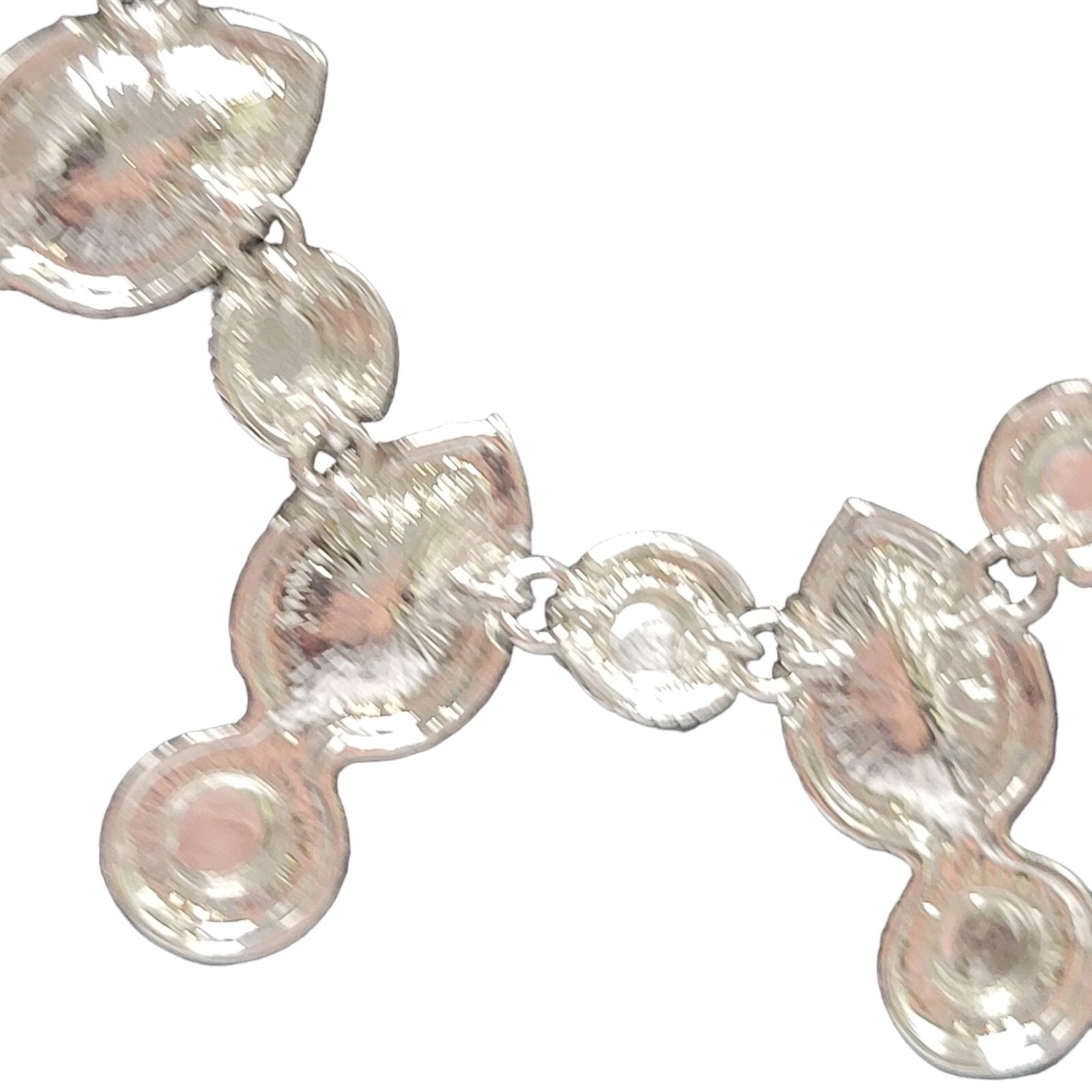 C1946 Green Gem Statement Necklace With Silver To… - image 9