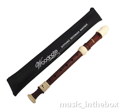  Woodnote Wood Simulated & Ivory Soprano Recorder+ Bag / Baroque Fingering