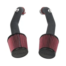 Fit 2009+ Nissan Skyline R35 GT-R Dual Cold Air Intake System Kit Pipe+Filter 