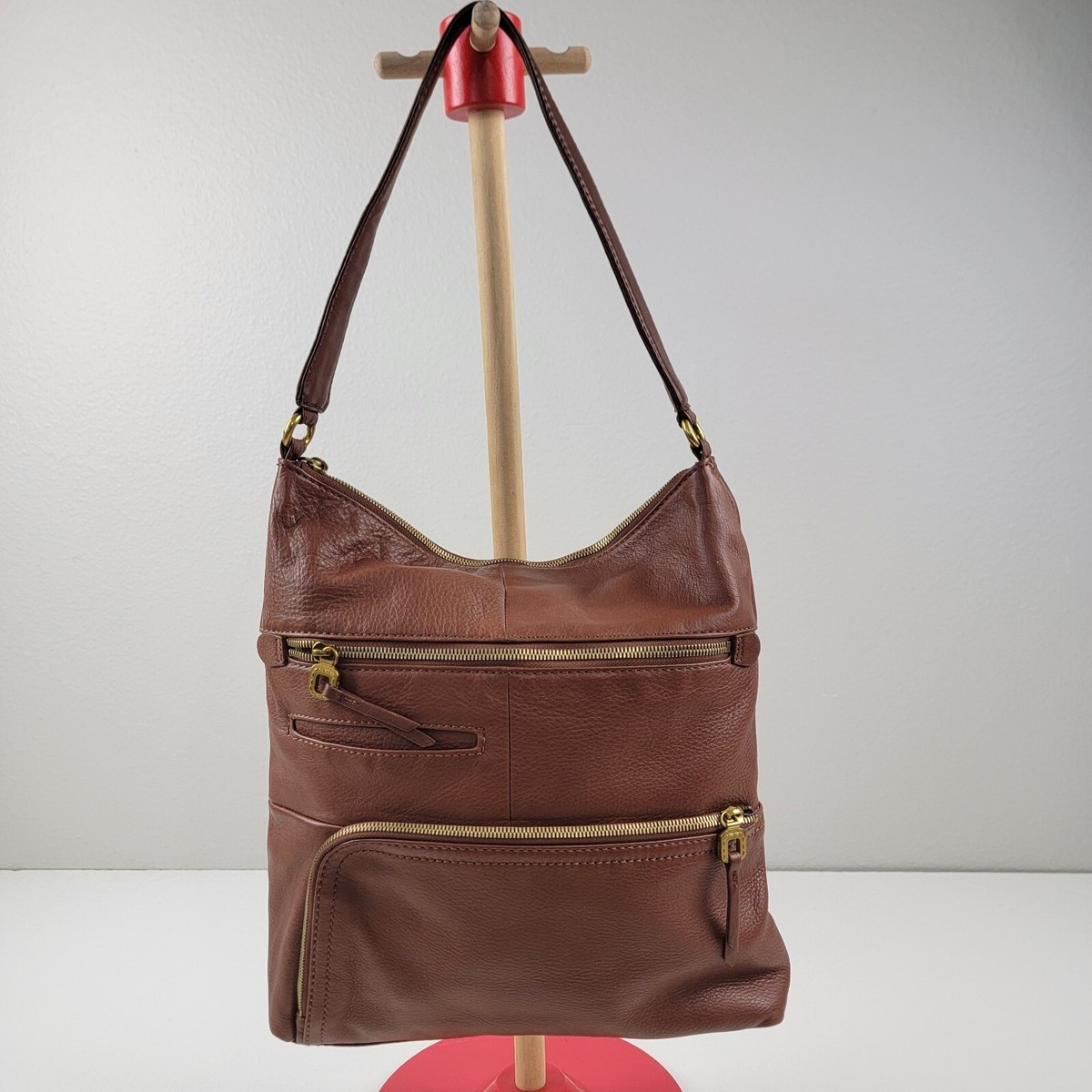 Hobo Liberty Crossbody Purse Brown Shoulder Bag Woodlands Hobo Liberty Crossbody Purse Brown Shoulder Bag Woodlands