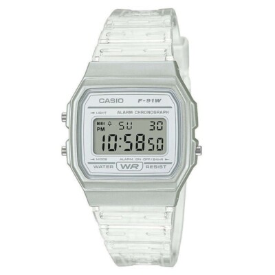 Casio Retro Collection Digital Clear Uhr F-91WS-7EF