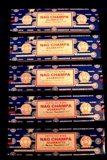 5 X 100 GM BOXES**500 GRAM**SAI BABA NAG CHAMPA INCENSE**