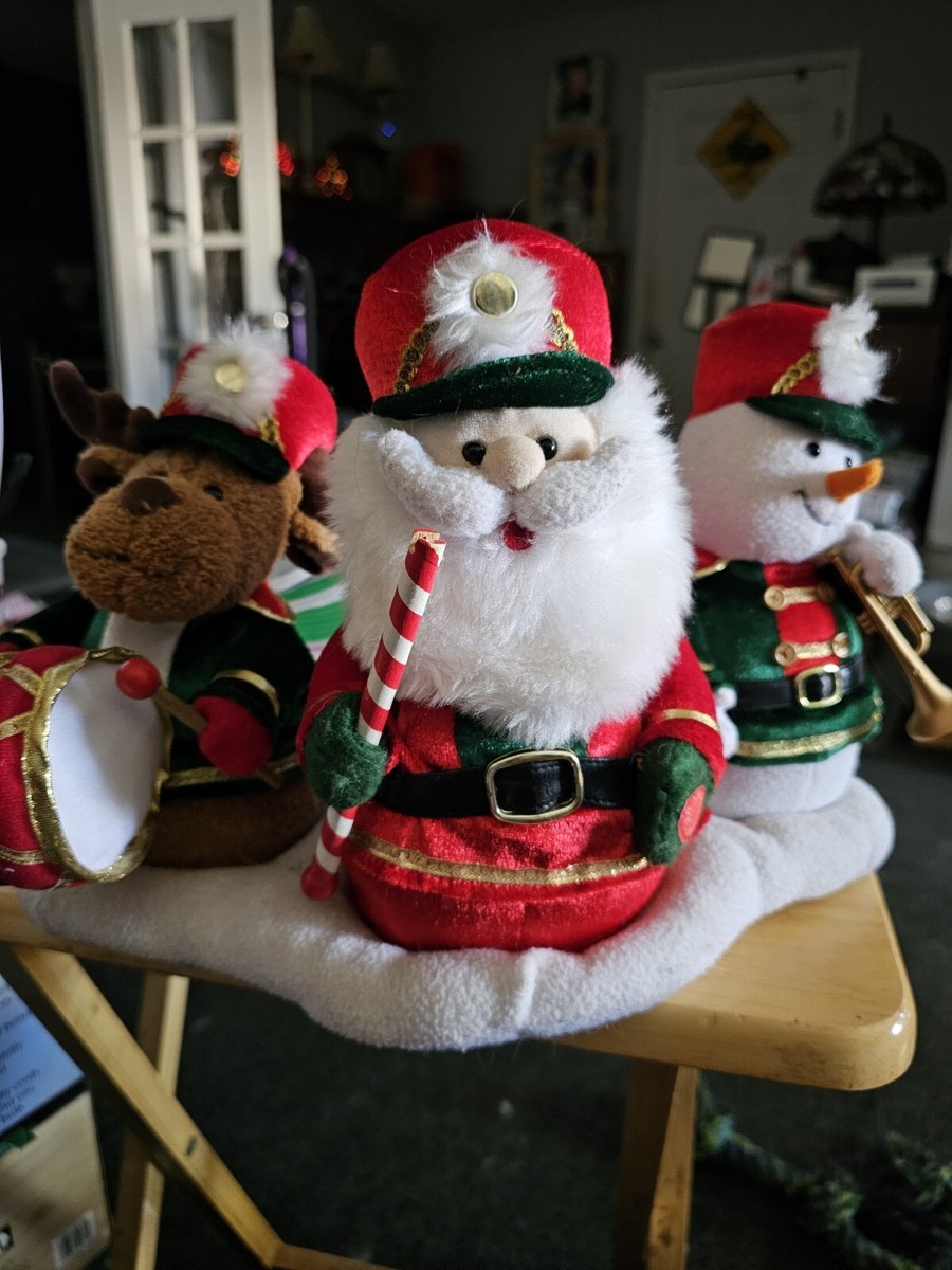 Pan Asian Creations Christmas Animated Singing Plush Santa Snowman