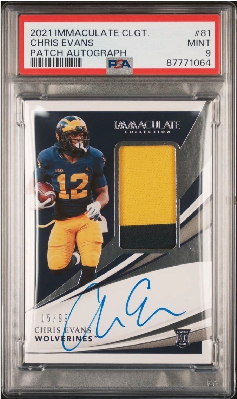 Chris Evans Panini Immaculate Collection Collegiate #81 Patch Autograph