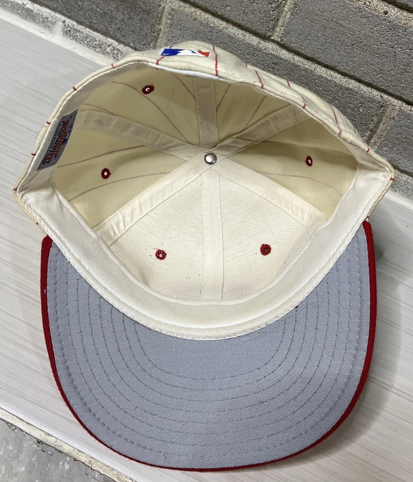 VTG Cincinnati Reds Wool Fitted MLB Hat New Era 5950 Diamond Collection 7 1/8 - Image 3 of 4