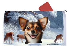 Chiweenie Winter Wonderland Mail Box Cover