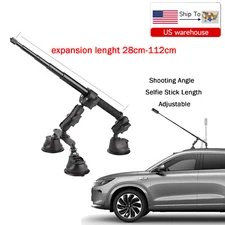 Car Suction Cup Mount Bracket+Selfie Stick For Insta360 X5 X4 X3 X2 DJI 3/4/5pro