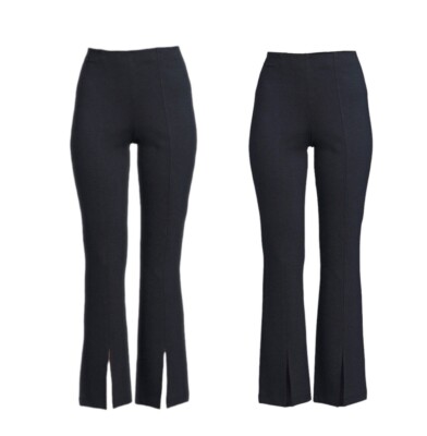 Time And Tru Women's Ponte Bootcut Pants with Front Slit Size S/4