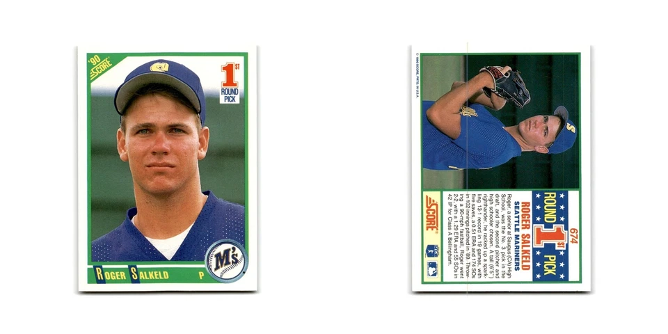 1990 Score Roger Salkeld RC Mariners #674 - Image 3 of 3