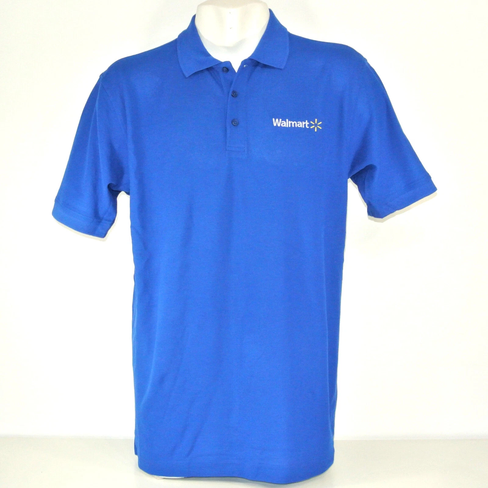 WALMART Associate Employee Uniform Polo Shirt Blue