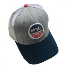 Caterpillar CAT Diesel Power Blue  Gray USA Tag Trucker Mesh Snapback Cap/Hat