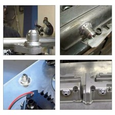 AN 8 Raccordo alluminio saldare Nipple radiatore serbatoio maschio fitting jic