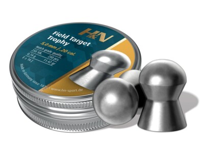 H&N Field Target Trophy 250 Count DOMED Match 5mm .20 Caliber Pellets GERMANY