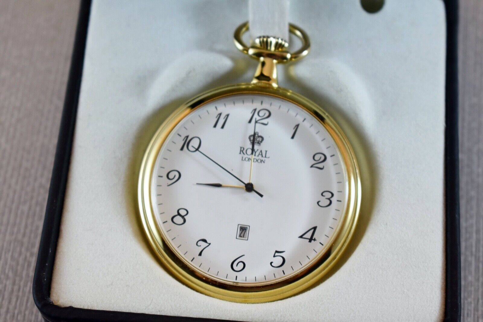 ROYAL LONDON QUARTZ POCKET WATCH BOXED AND WORKING