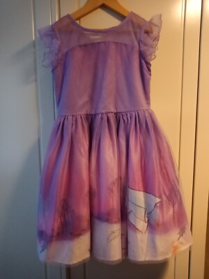 Anna Elsa Olaf Frozen 2 Disney Store Kleid 7-8 lila rosa wunderschön 