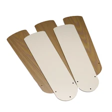 5 Pack- 42 Inch Ceiling Fan Blades Replacement, Reversible White / Bleached Oak