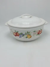 Corning Corelle "Chutney" 2.5 Quart Round Covered Casserole And Ceramic Lid