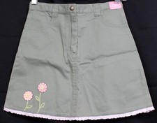 2006 Gymboree Freshly Picked Green Skorts Ribbon Flowers Lace trim Adjustable Wa