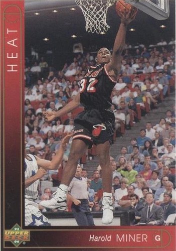 1993 Front Row Premium 8x11 sheet Harold Miner SLAM DUNK CHAMPION