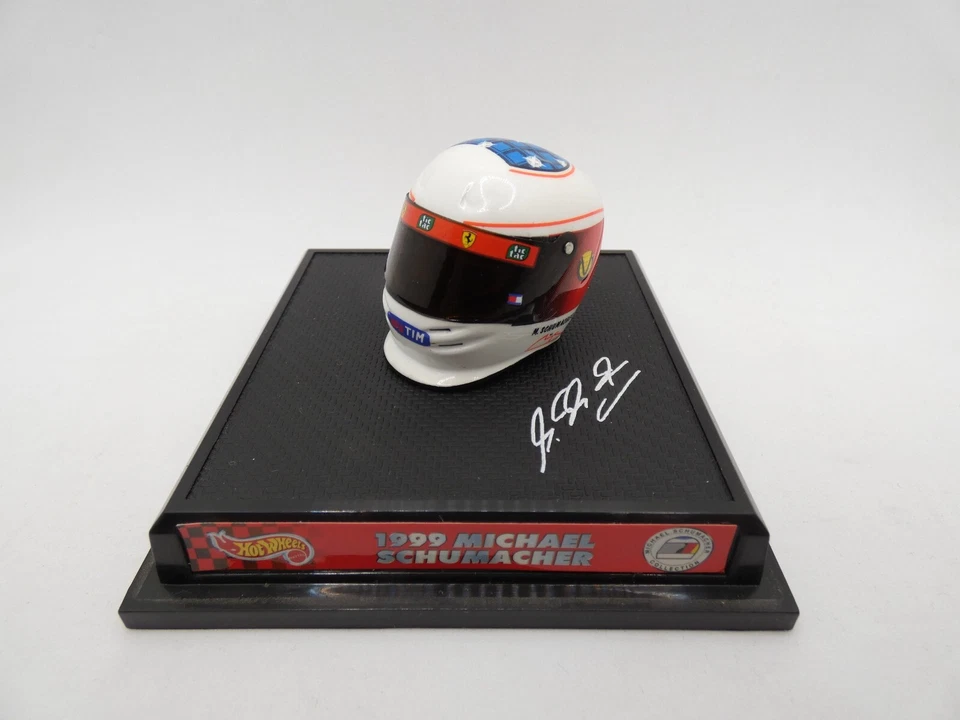 Casco Michael Schumacher 1999 Ferrari Hotwheels 1/8 F1 Formula 1 Helmet Scatola - Immagine 2 di 3