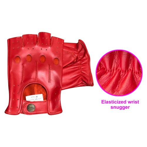 PSS Hombre Medio Dedo Cuero Conducción Ciclismo Exterior Verano Guantes Mitones 309 - Imagen 34 de 58