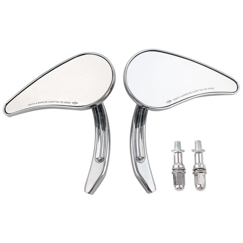 2x Chrome Rear View Mirrors for Harley Touring Road Glide Softail Road King Dyna - Picture 2 of 15