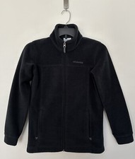 Columbia Fleece Jacket Youth Kids Size M Black Full Zip Pockets Gender Neutral