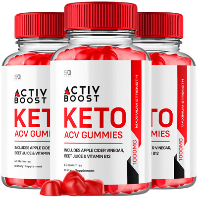 (3 Pack) Activ Boost Keto ACV Gummies for Weight Loss & Fat Burn (180 Gummies)