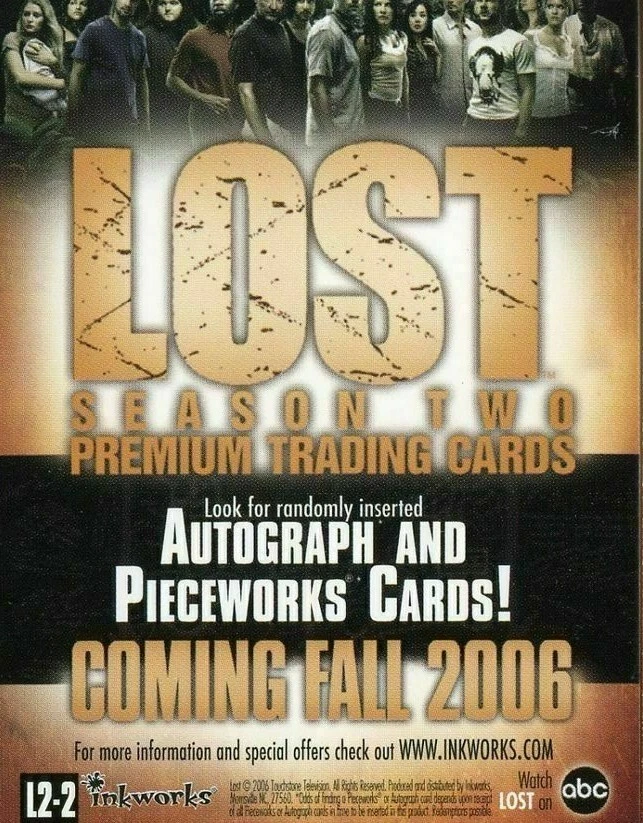 LOST SEASON TWO   L2-2  PROMO CARD BY INKWORKS  LOST SEASON 2 - Image 2 of 4