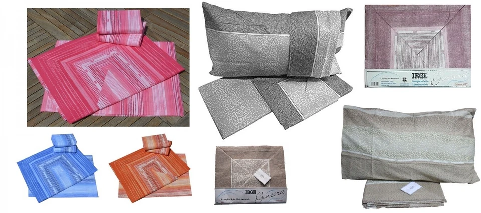 Completo letto cotone singolo o matrimoniale IRGE MADE IN ITALY LEGGI DENTRO