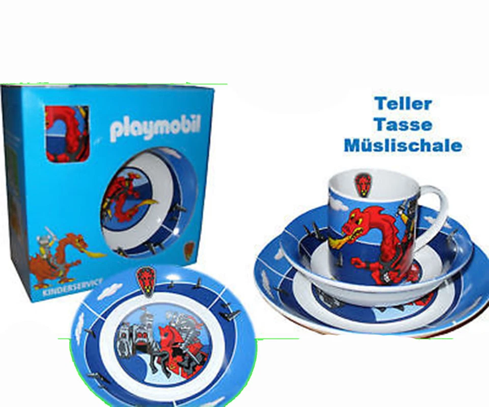 Kinderservice Frühstücksset Gedeck Playmobil Ritter