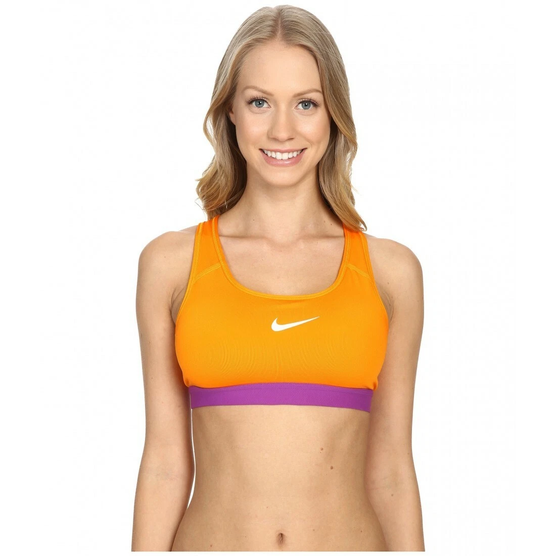 Women's Nike dri fit Sports bra Medium Racerback Orange and purple