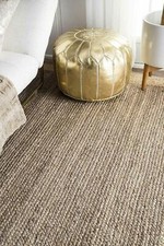 Jute Runner Rug Rectangle Rustic Carpet Braided Natural Farmhouse Rug Look Mat