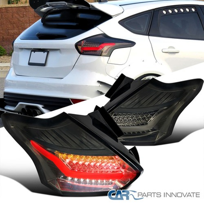#ad #ad Fits 15 18 Ford Focus 5Dr Hatchback LED Smoke Tail Lights Brake Lamps LeftRight $239.95