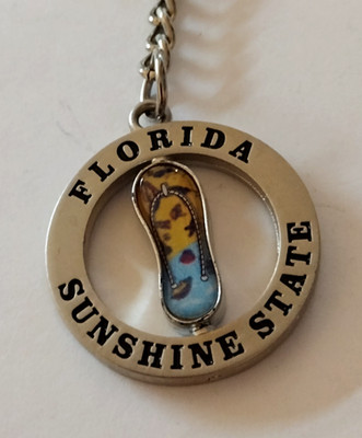 Florida Sunshine State Spinner Souvenir Keychain
