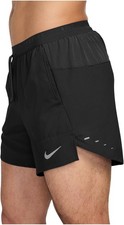 Nike Men's Dri-fit Stride 5" Brief-Lined Shorts - Black/Reflective Silver - S